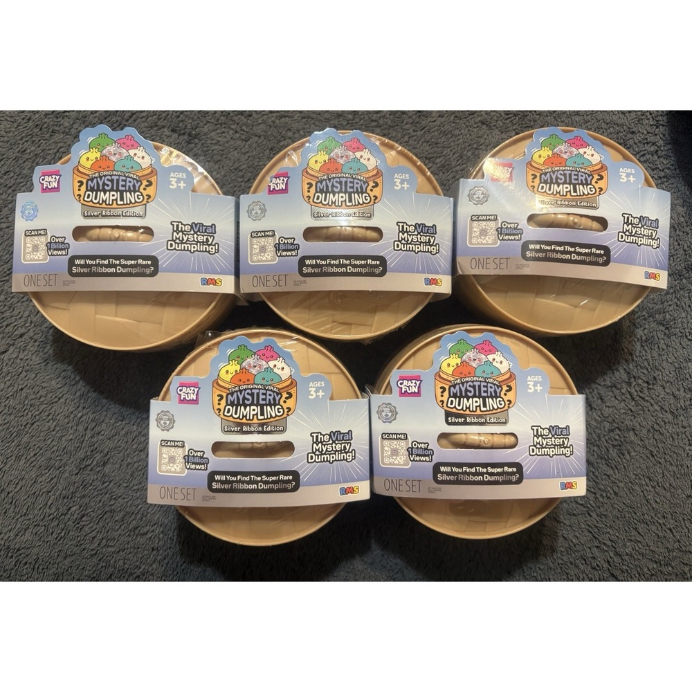 RMS Crazy Fun Mystery Dumpling Silver Ribbon Edition Squishy Sealed Lot of 5